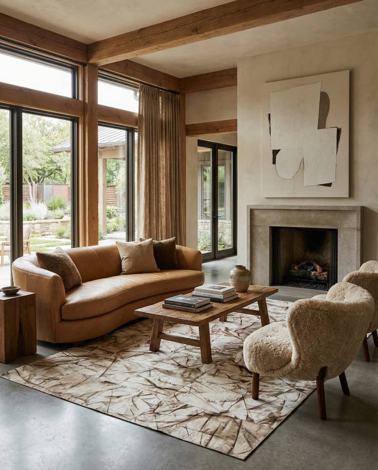 Detail image of 5' x 7' 11 Cowhide - Patchwork Rug