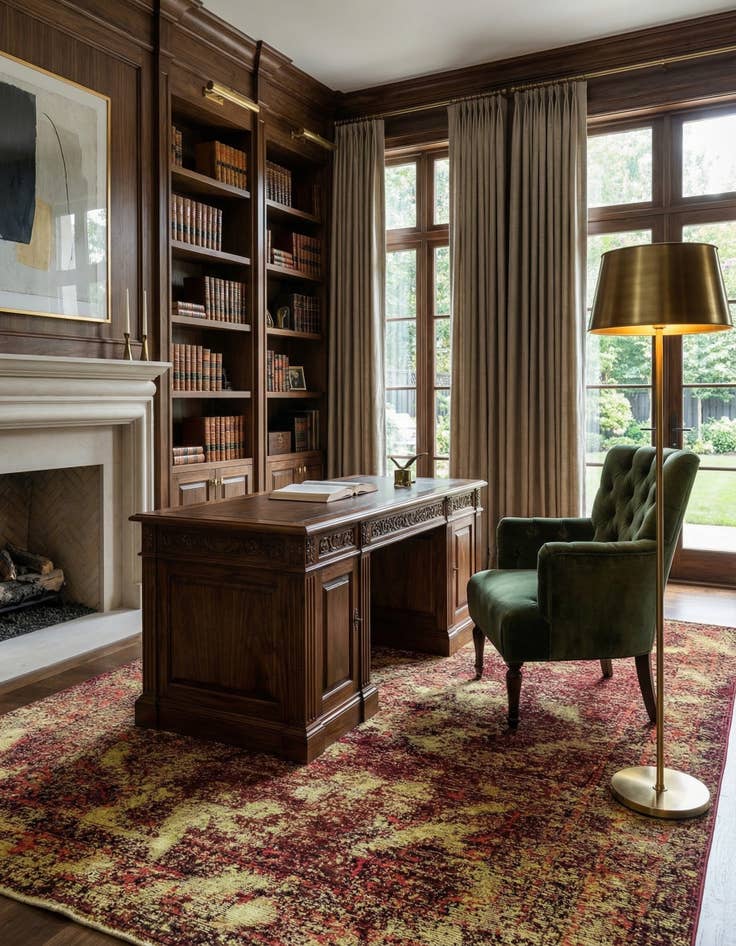 Detail image of 6' 3 x 9' 10 Vintage Royal Wool Rug