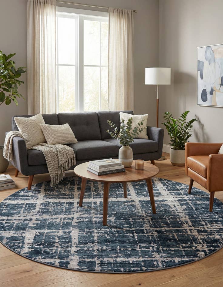 Detail image of 8' x 8' Uptown Lexington Avenue Round Rug