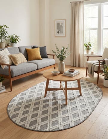 Charcoal Arlo Oval Rug