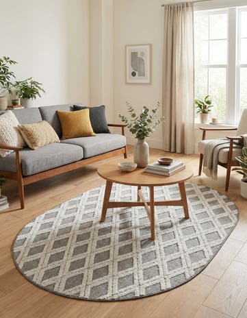 Charcoal Arlo Oval Rug