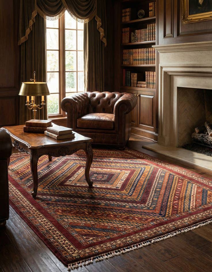 Detail image of 5' 6 x 7' 9  Hand Knotted Ariana Ziegler Rug