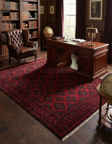 6' 9 x 9' 7 Hand Knotted Khal Mohammadi Wool Rug