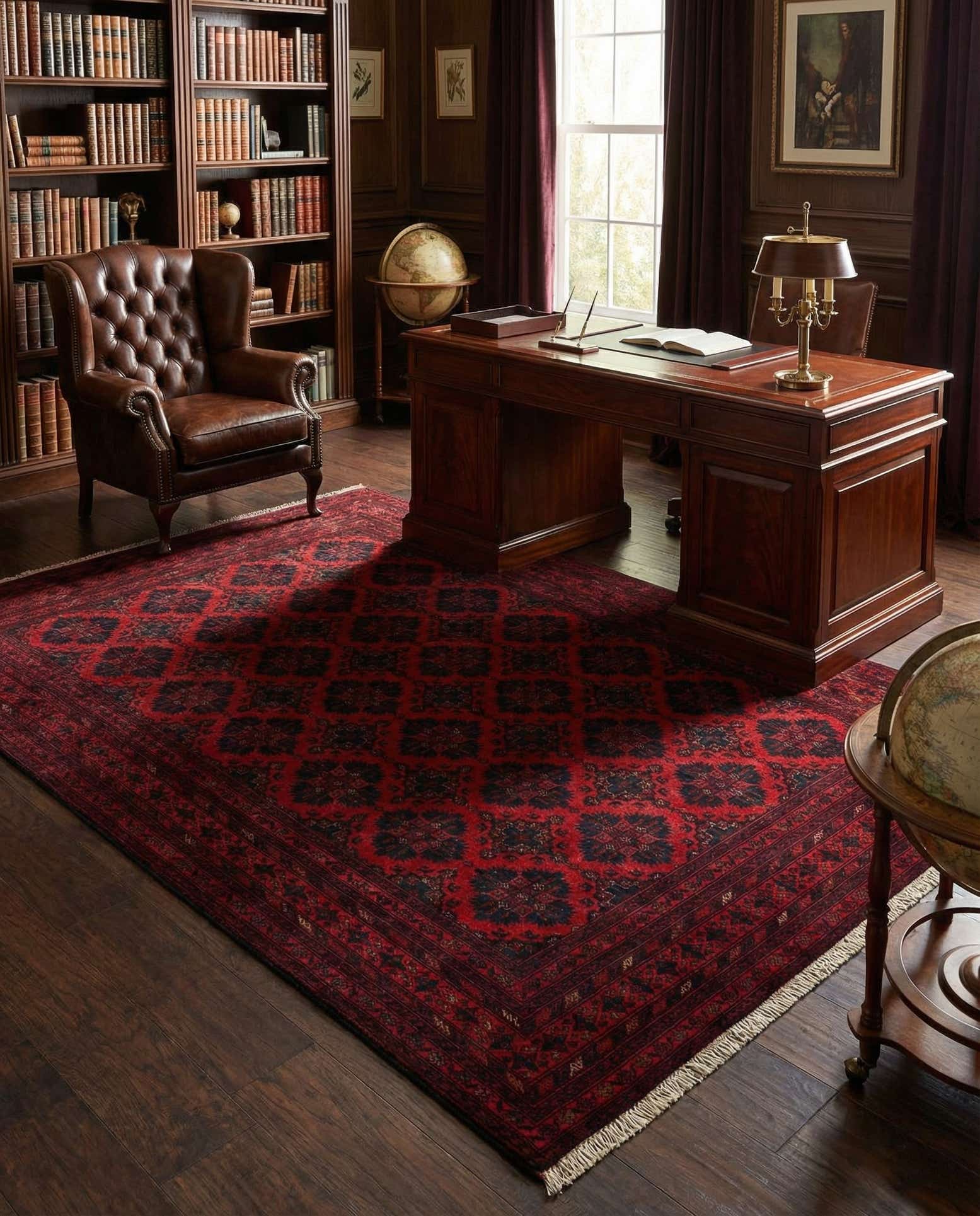 6' 9 x 9' 7 Hand Knotted Khal Mohammadi Wool Rug