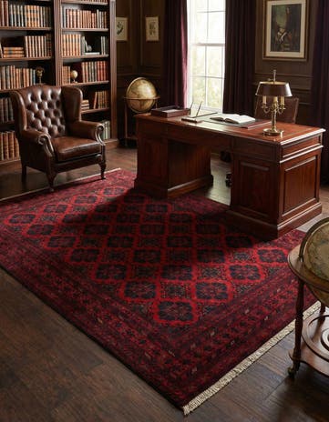 6' 9 x 9' 7 Hand Knotted Khal Mohammadi Wool Rug