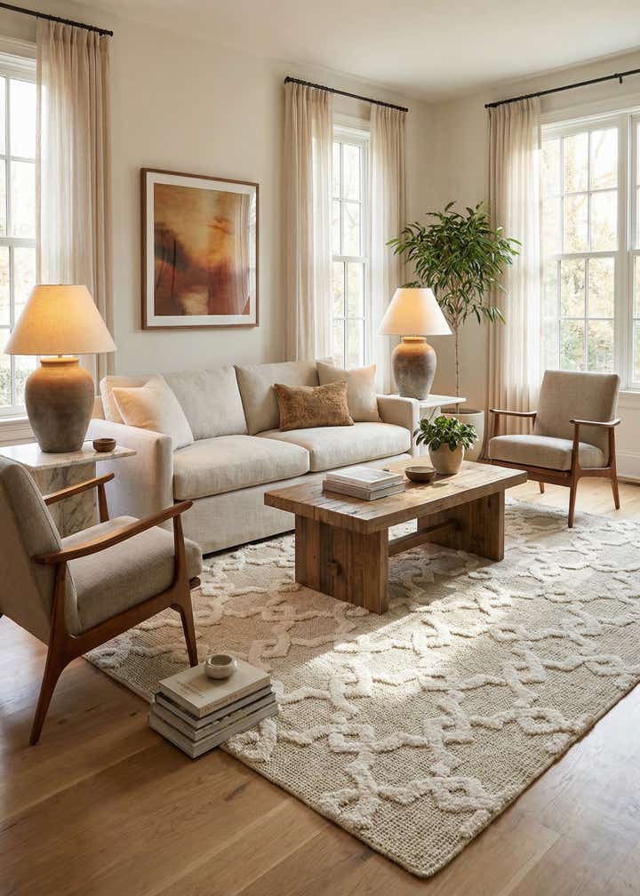 5' x 7' Hand Knotted Luna Rug