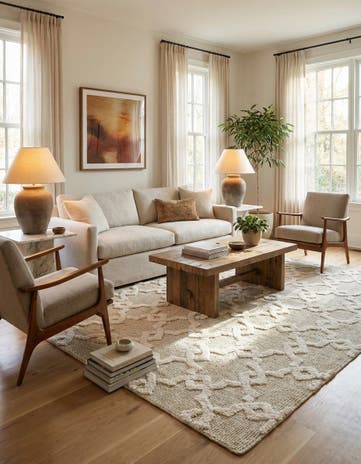 5' x 7' Hand Knotted Luna Rug