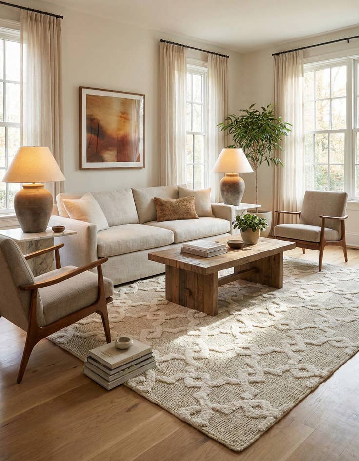 Detail image of 5' x 7'  Hand Knotted Luna Rug