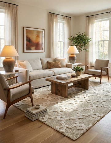 5' x 7' Hand Knotted Luna Rug