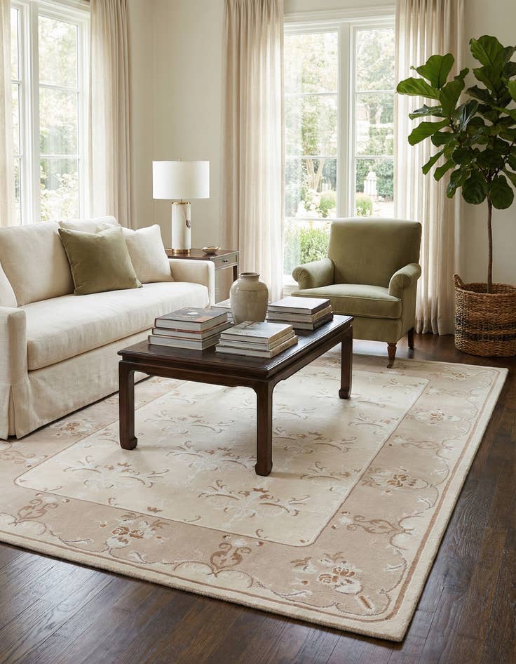 Detail image of 5' 8 x 7' 11  Hand Knotted Darya Wool Rug