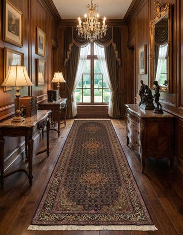 2' 9 x 9' 11 Tabriz Mahi Wool Runner Rug