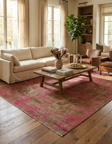 6' 2 x 8' 10 Hand Knotted Ultra Vintage Persian Wool Rug