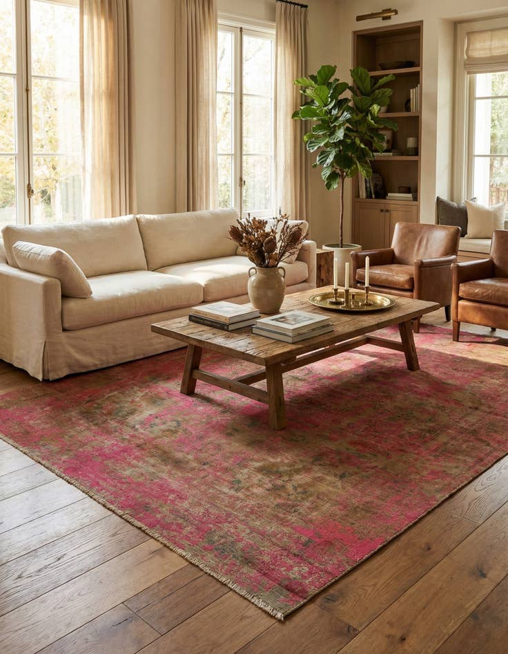 Detail image of 6' 2 x 8' 10  Hand Knotted Ultra Vintage Persian Wool Rug