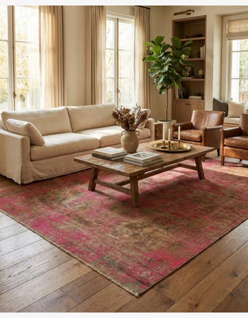 6' 2 x 8' 10 Hand Knotted Ultra Vintage Persian Wool Rug