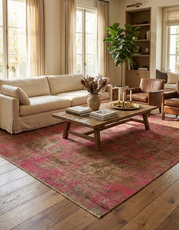 6' 2 x 8' 10 Hand Knotted Ultra Vintage Persian Wool Rug