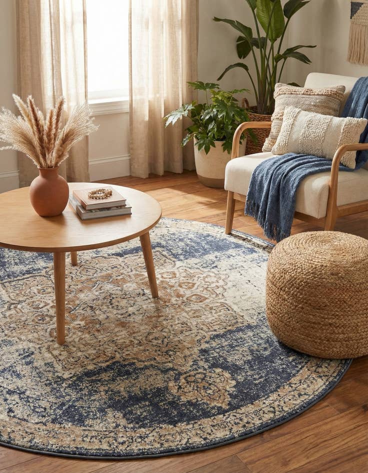 Detail image of 4' x 4' Villa Round Rug