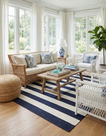 5' 1 x 8' Hand Woven Jill Zarin Hamptons Rug