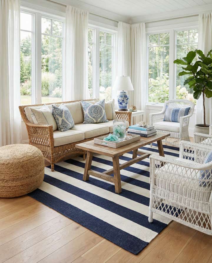 5' 1 x 8' Hand Woven Jill Zarin Hamptons Rug