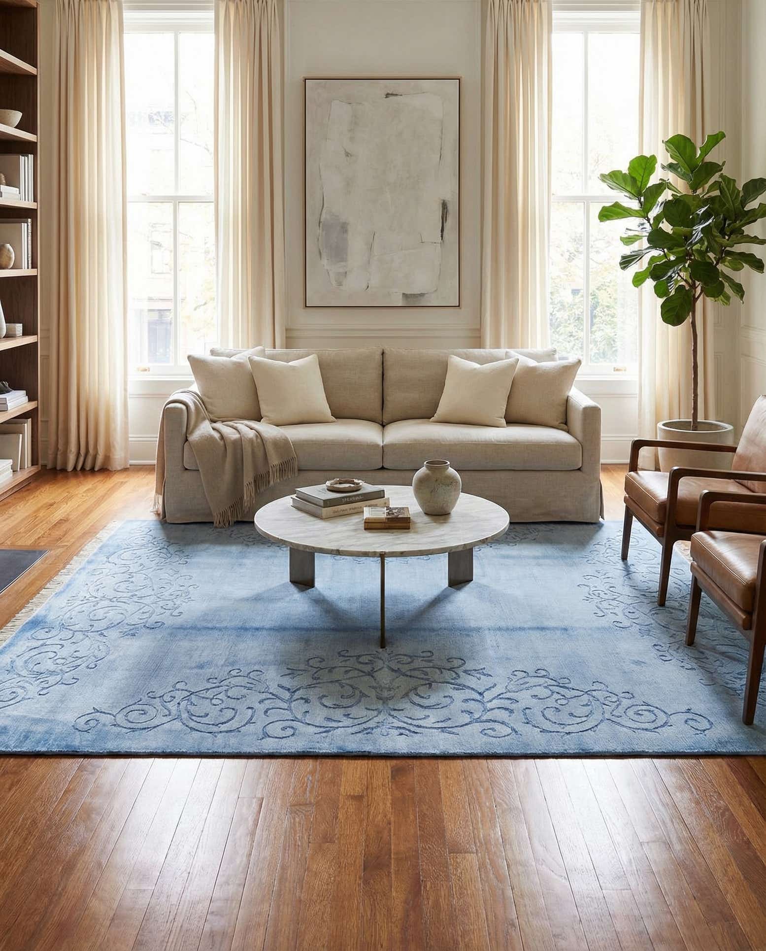 5' 7 x 7' 11 Hand Knotted Darya Wool Rug