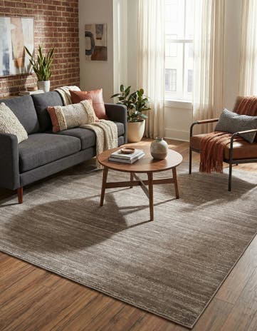Jill Zarin Gray Uptown Madison Avenue Square Rug