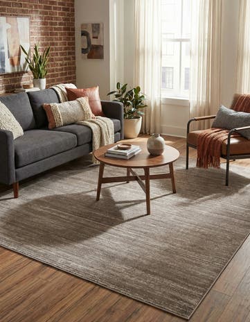 Jill Zarin Gray Uptown Madison Avenue Square Rug