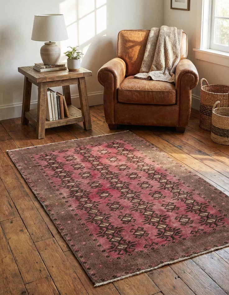 Detail image of 3' 6 x 6' 3  Hand Knotted Ultra Vintage Persian Wool Rug