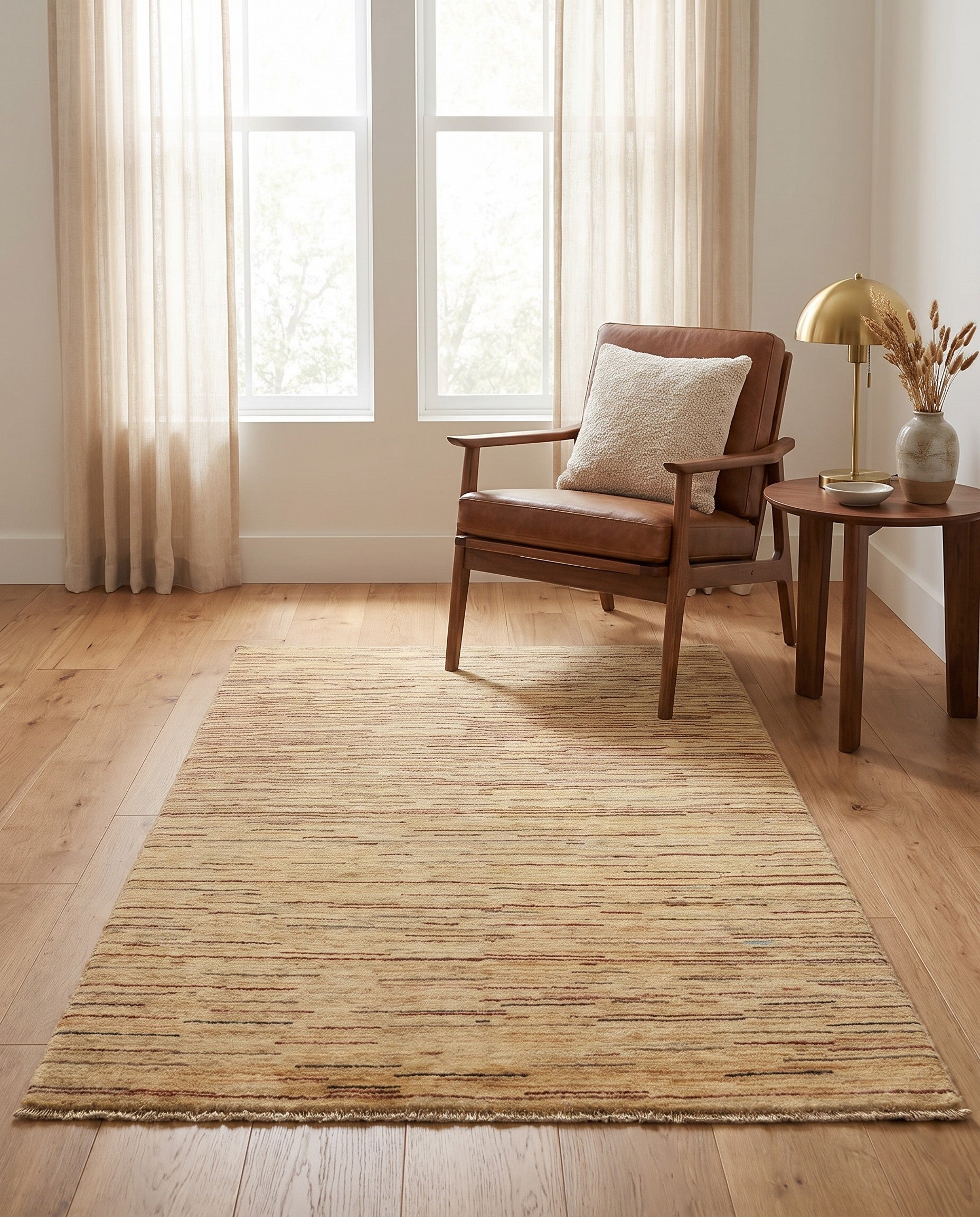 4' x 5' 10 Hand Knotted Modern Ziegler Rug