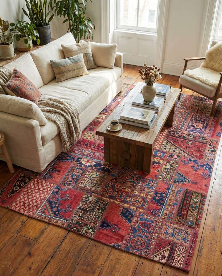 6' 5 x 9' Hand Knotted Ultra Vintage Persian Wool Rug