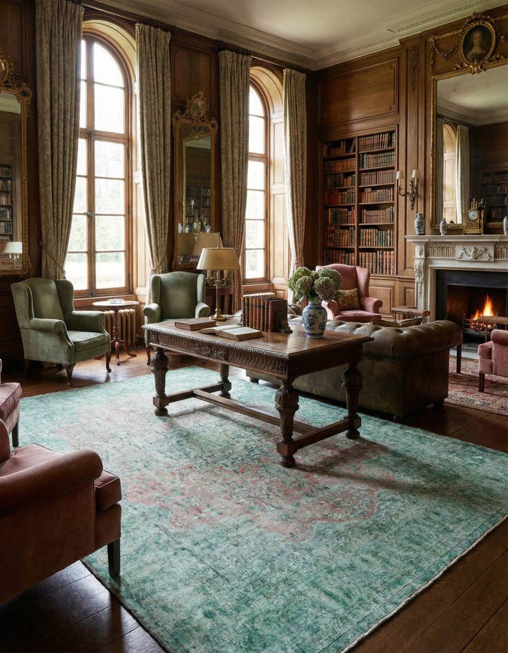 Detail image of 9' 10 x 13' 2 Vintage Royal Wool Rug