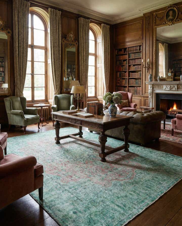 9' 10 x 13' 2 Vintage Royal Wool Rug