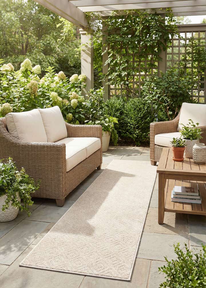 2' 7 x 12' Easy-Clean Sabrina Soto Indoor / Outdoor Runner Rug