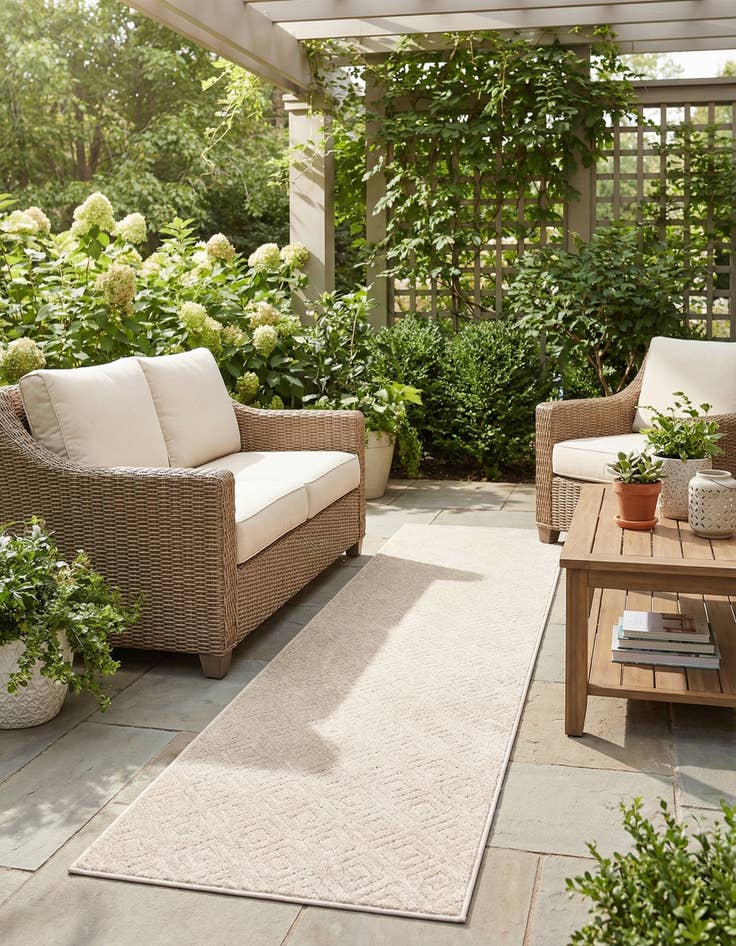 Detail image of 2' 7 x 12'  Washable Sabrina Soto Indoor / Outdoor Runner Rug