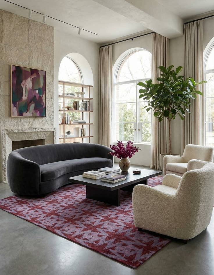 Detail image of 8' 4 x 10' Modern Manshu Wool Rug