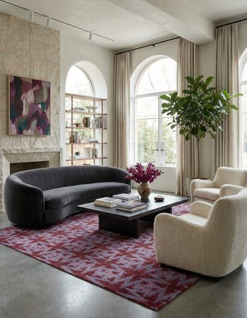 8' 4 x 10' Modern Manshu Wool Rug