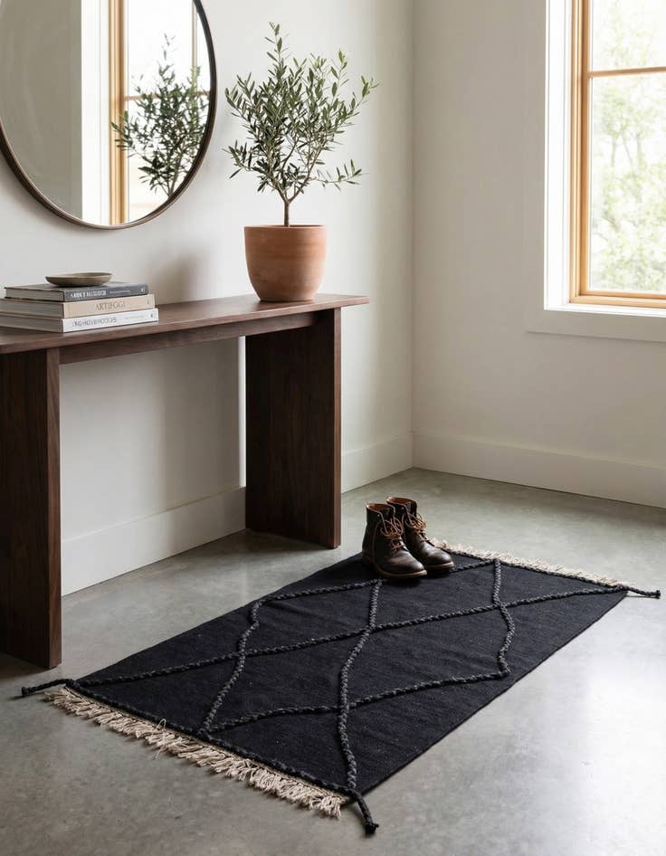 Detail image of 3' 5 x 5' 3  Hand Woven Kilim Suzani Wool Rug