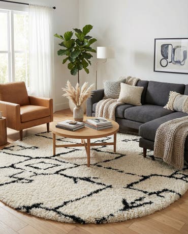  10' x 10' Infinity Shag Round Rug