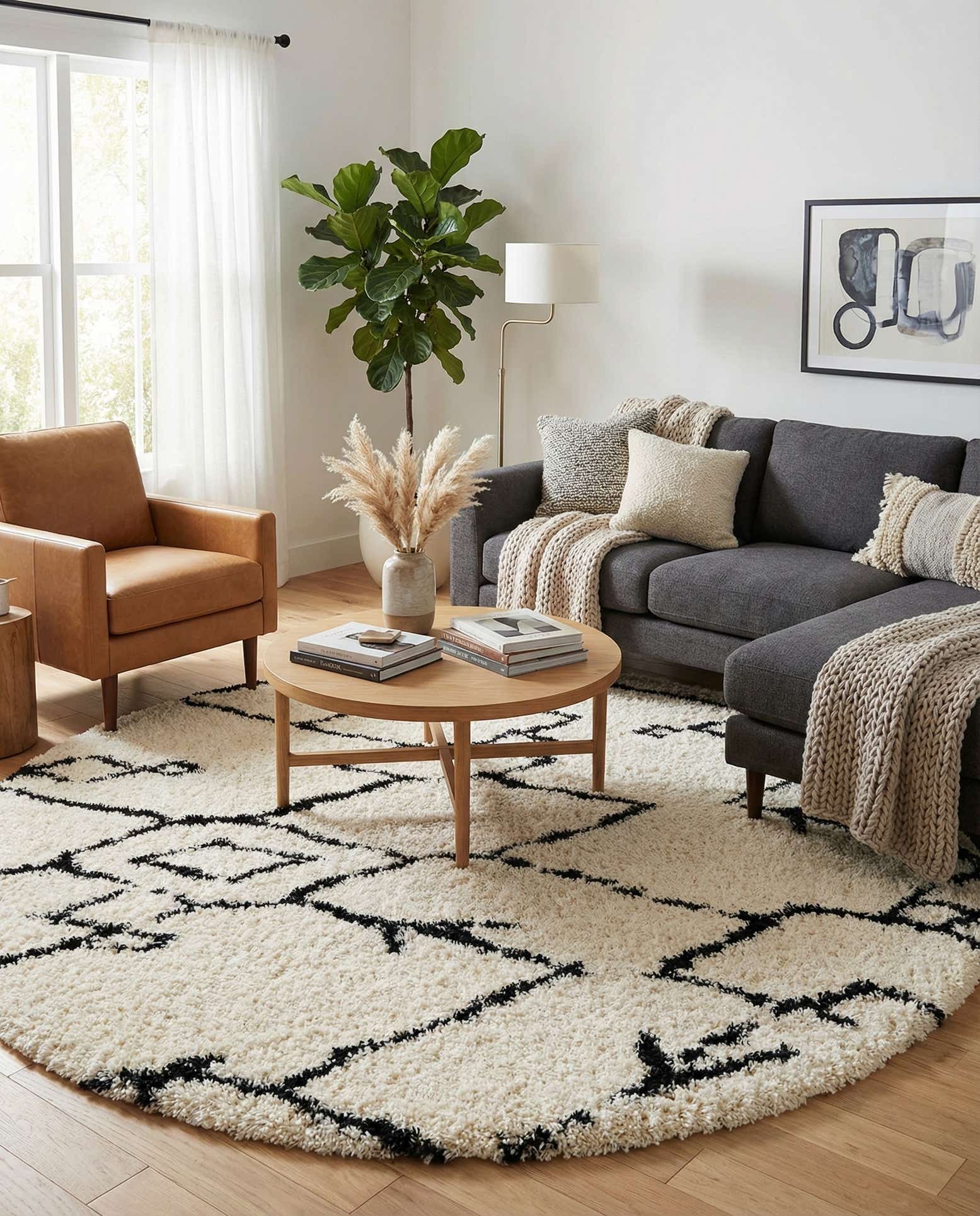 10' x 10' Infinity Shag Round Rug