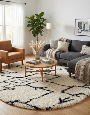 10' x 10' Infinity Shag Round Rug