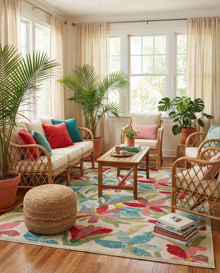 6' x 9' Easy-Clean Casablanca Indoor / Outdoor Rug