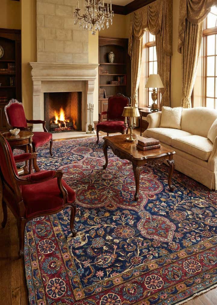 8' 8 x 13' 4 Hand Knotted Tabriz Persian Wool Rug