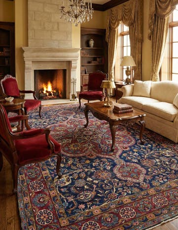 8' 8 x 13' 4 Hand Knotted Tabriz Persian Wool Rug