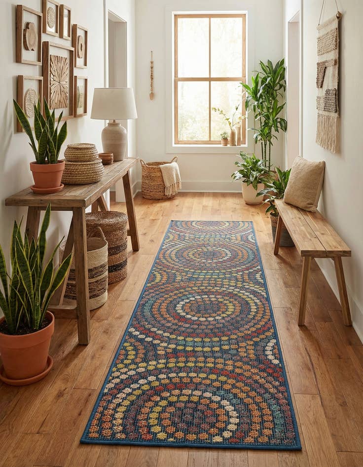 Detail image of 2' x 8'  Washable Baja Indoor / Outdoor Runner Rug