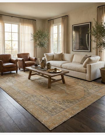 7' 8 x 10' 10 Hand Knotted Ultra Vintage Persian Wool Rug