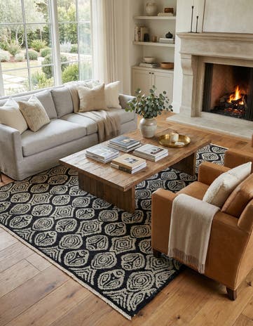 8' x 10' 2 Hand Knotted Darya Wool Rug