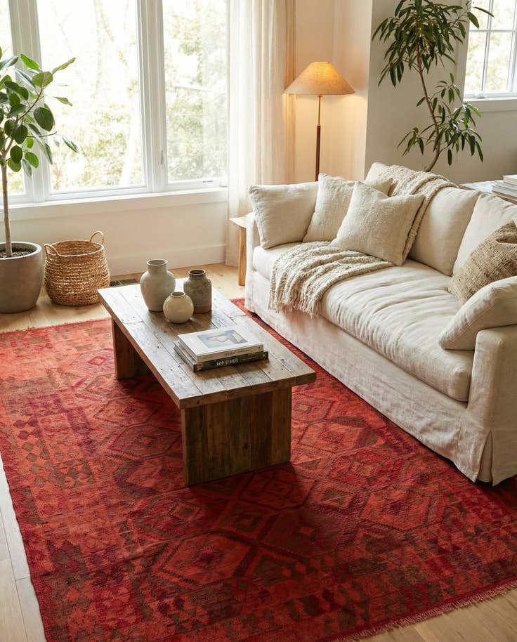 Detailansicht von 150cm x 250cm Handgewebt Kilim Modern Wolle Teppich