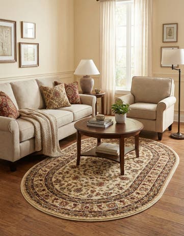 4' x 6' Classic Agra Oval Rug
