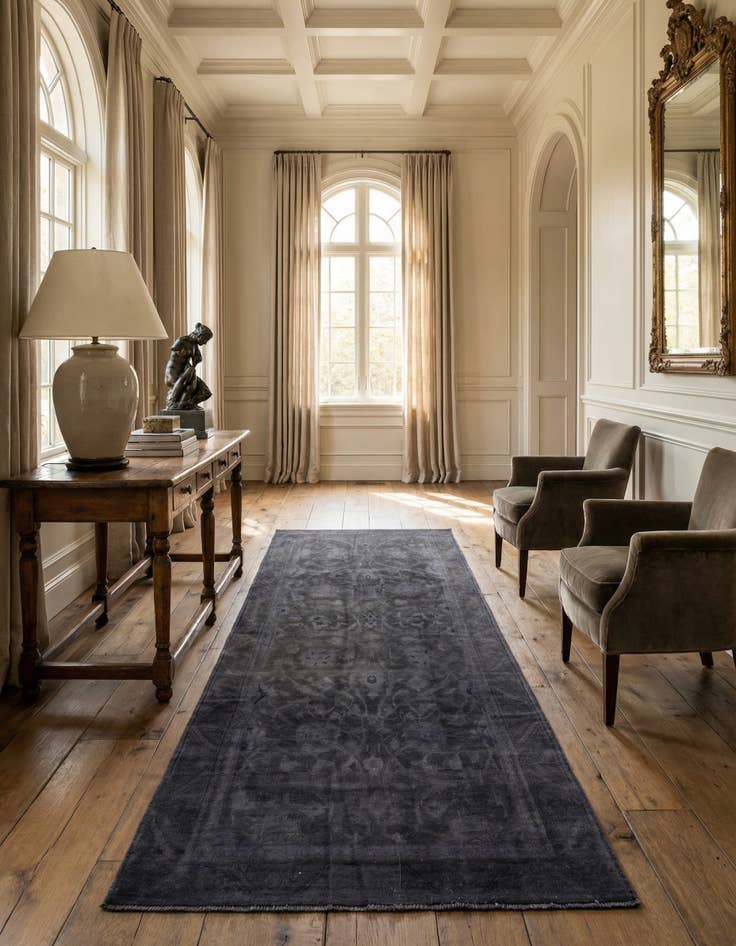 Detail image of 3' 7 x 9' 1  Hand Knotted Ultra Vintage Persian Wool Runner Rug