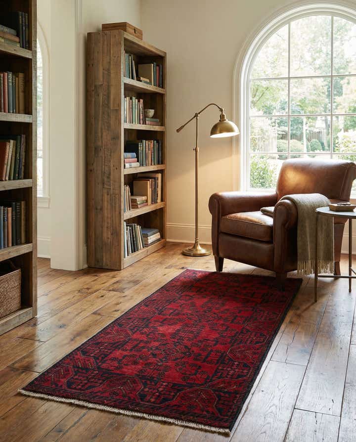 2' 6 x 6' 2 Hand Knotted Khal Mohammadi Wool Runner Rug