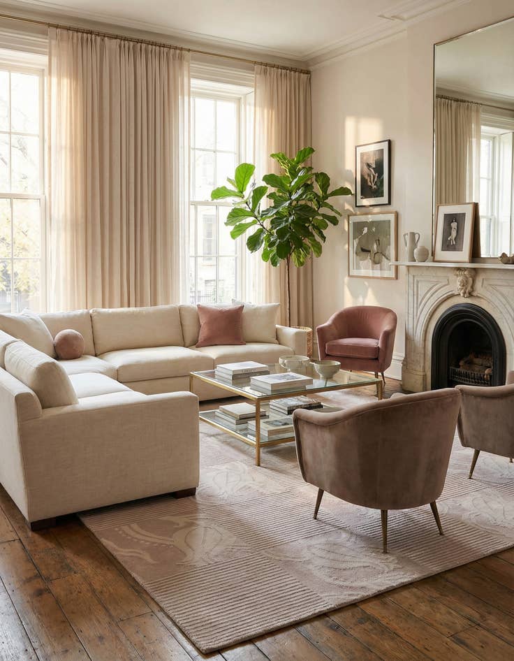 Detail image of  8' x 9' 10  Hand Knotted Darya Wool Rug