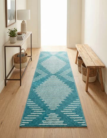 Turquoise Kai Runner Rug